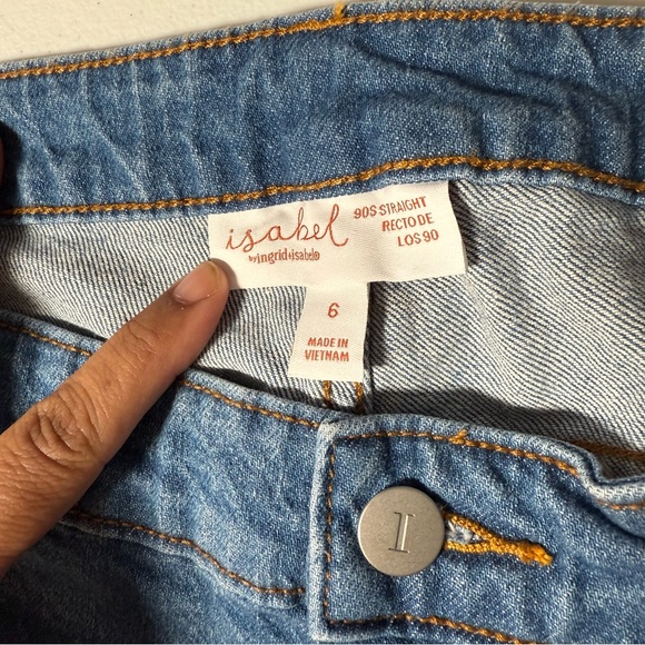 ISABEL MATERNITY JEANS WOMENS SIZE 6 UNDER BELLY STRETCH STRAIGHT LEG 90S Y2K - Picture 5 of 15